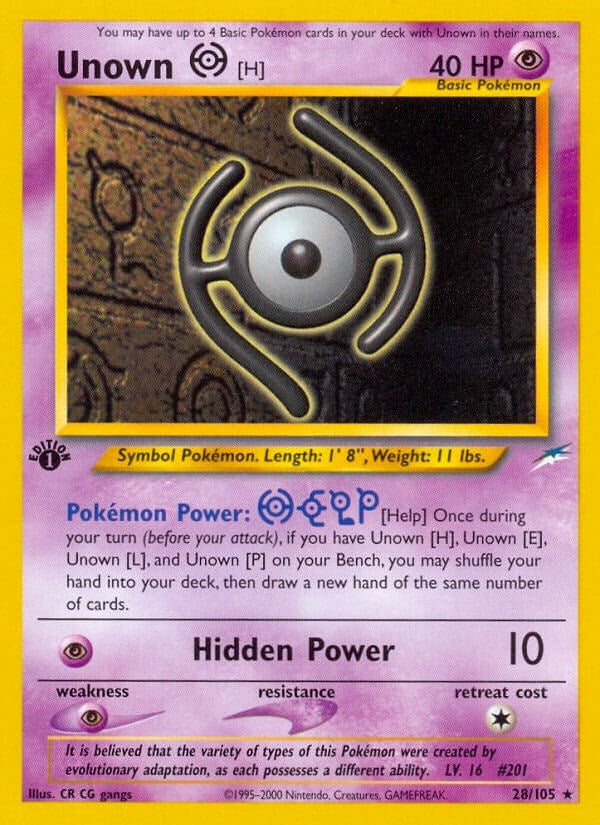 Image for Unown [H] (028/105) (Neo Destiny) - Pokemon