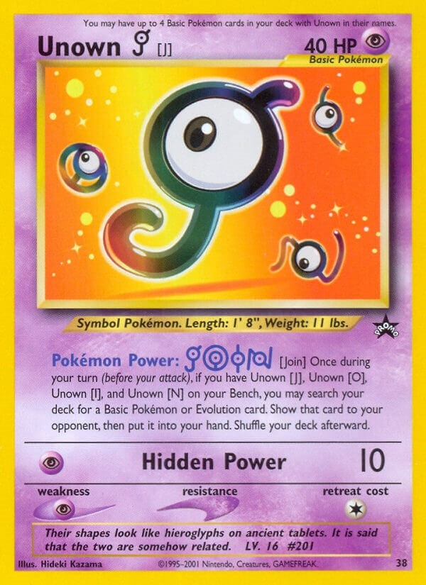 Image for Unown [J] (38/53) (WoTC Promo) - Pokemon