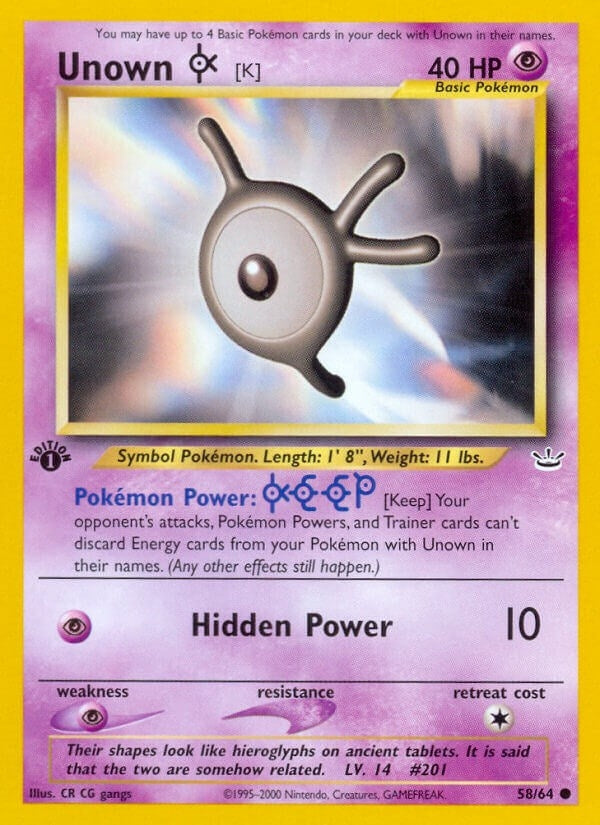 Image for Unown [K] (58/64) (Neo Revelation) - Pokemon