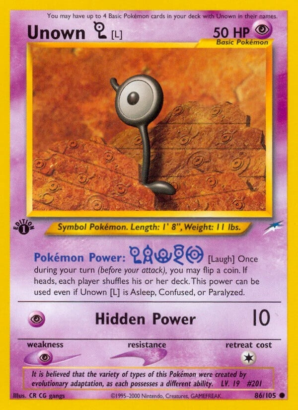 Image for Unown [L] (086/105) (Neo Destiny) - Pokemon