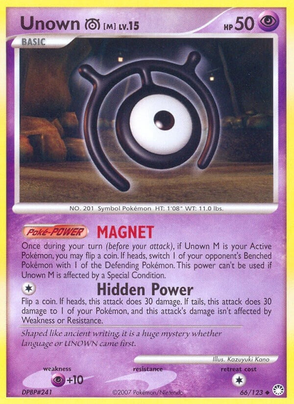 Image for Unown [M] (66/123) (Mysterious Treasures) - Pokemon