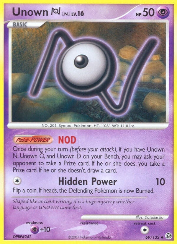 Image for Unown [N] (69/132) (Secret Wonders) - Pokemon