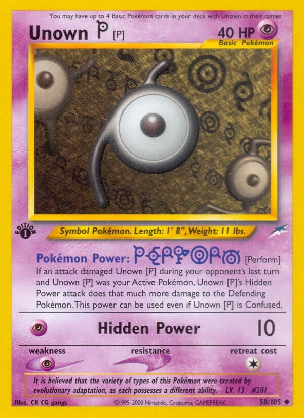Image for Unown [P] (058/105) (Neo Destiny) - Pokemon