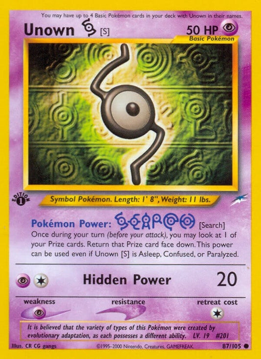 Image for Unown [S] (087/105) (Neo Destiny) - Pokemon