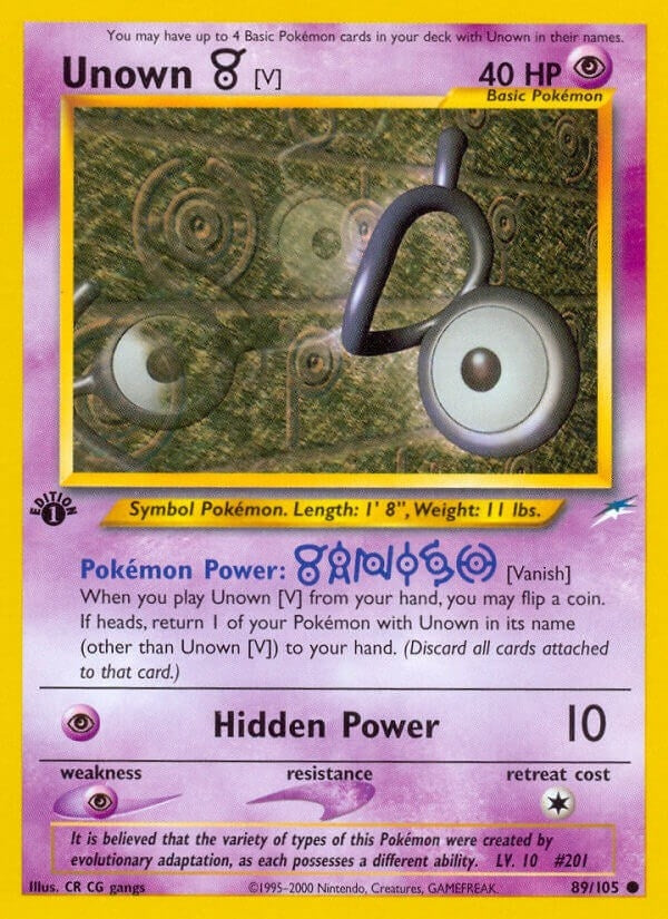 Image for Unown [V] (089/105) (Neo Destiny) - Pokemon