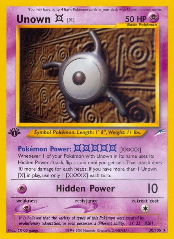 Image for Unown [X] (030/105) (Neo Destiny) - Pokemon