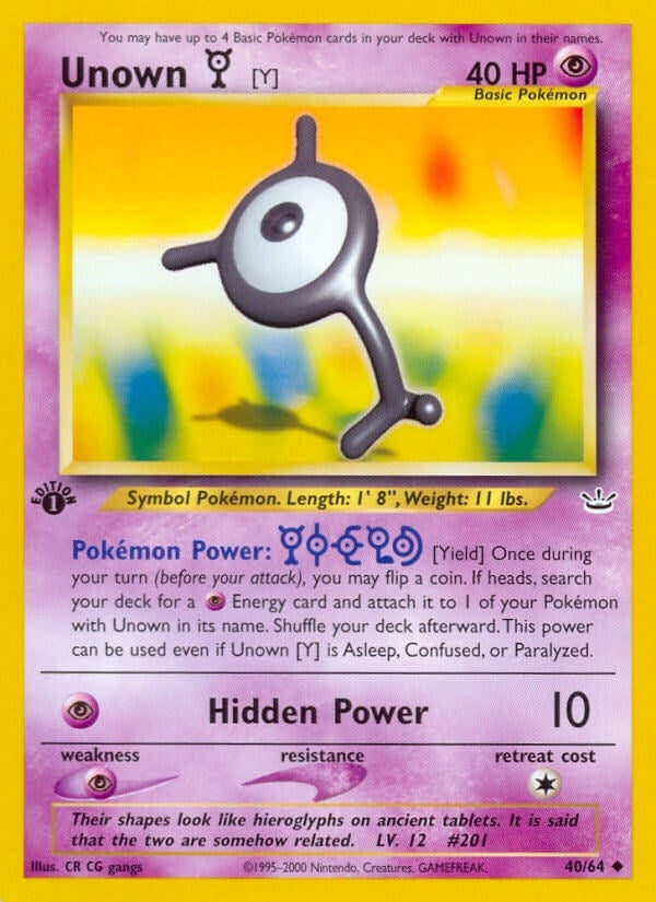 Image for Unown [Y] (40/64) (Neo Revelation) - Pokemon