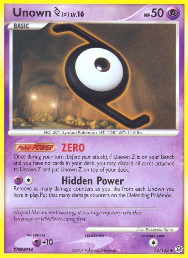 Image for Unown [Z] (72/132) (Secret Wonders) - Pokemon