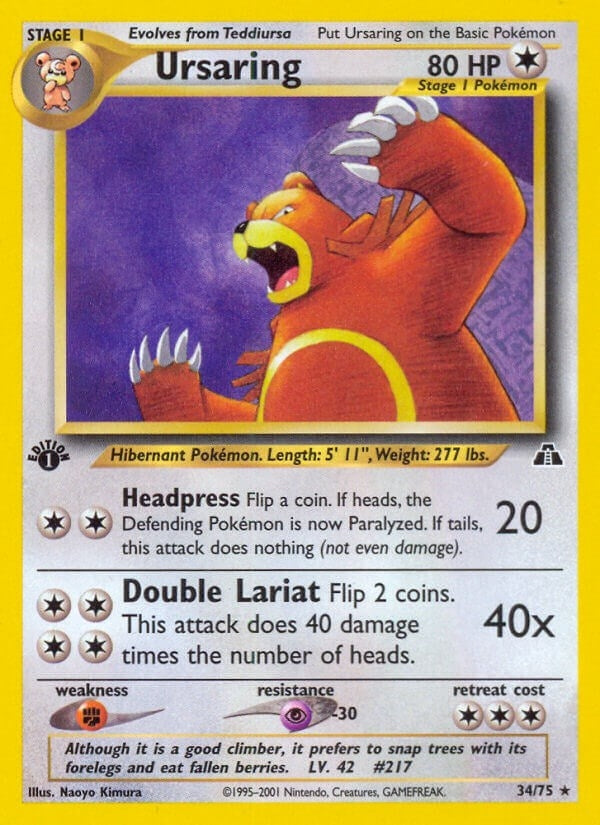 Image for Ursaring (34) (34/75) (Neo Discovery) - Pokemon