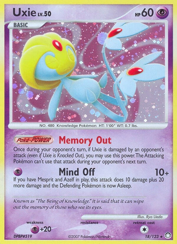 Image for Uxie (18/123) (Mysterious Treasures) - Pokemon