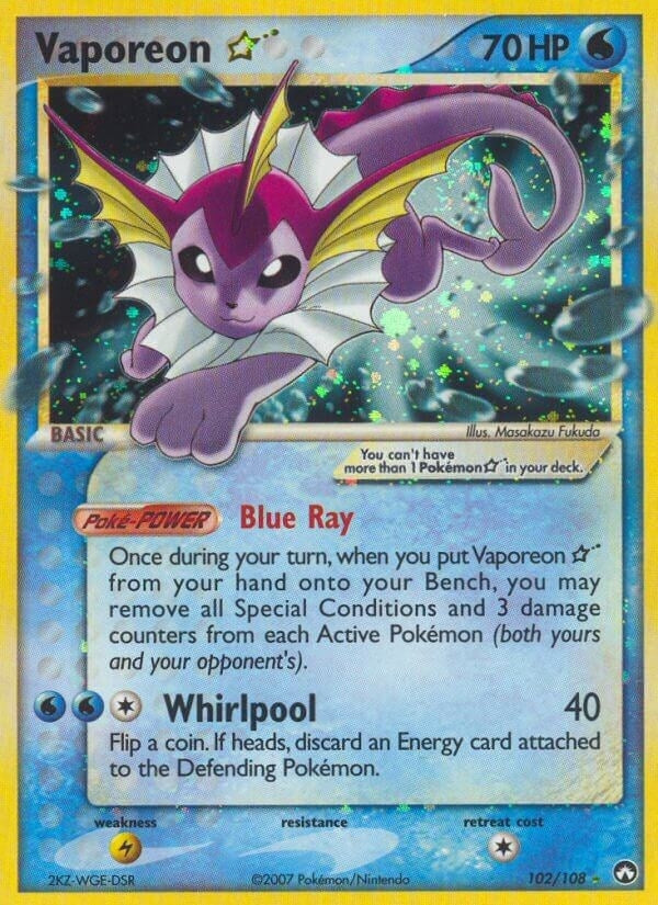 Image for Vaporeon Star (102/108) (Power Keepers) - Pokemon