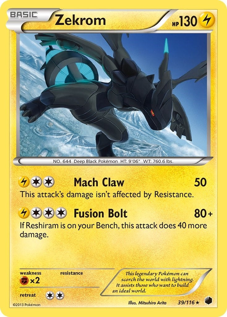 Image for Zekrom (39/116) (Plasma Freeze) - Pokemon