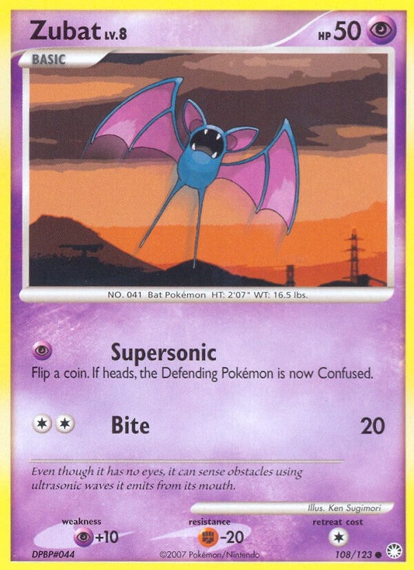 Image for Zubat (108/123) (Mysterious Treasures) - Pokemon