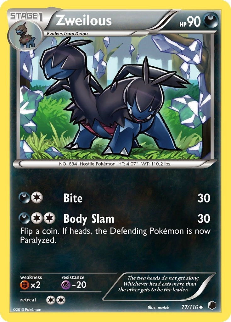 Image for Zweilous (77/116) (Plasma Freeze) - Pokemon