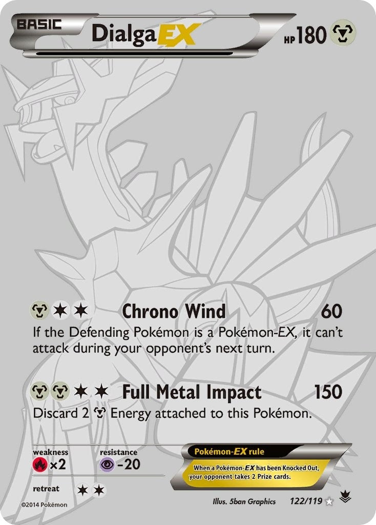 Image for Dialga EX (122 Secret Rare) (122/119) (XY - Phantom Forces) - Pokemon