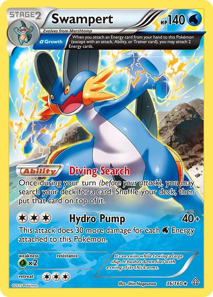 Image for Swampert (Alpha) (36/160) (XY - Primal Clash) - Pokemon