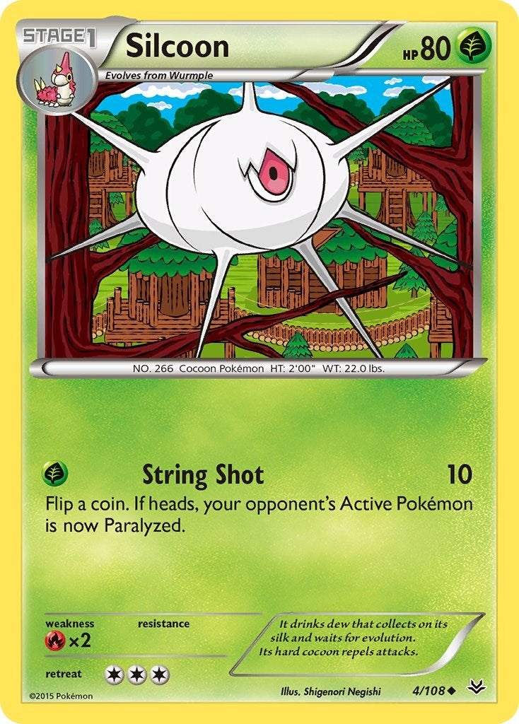 Image for Silcoon (4/108) (XY - Roaring Skies) - Pokemon
