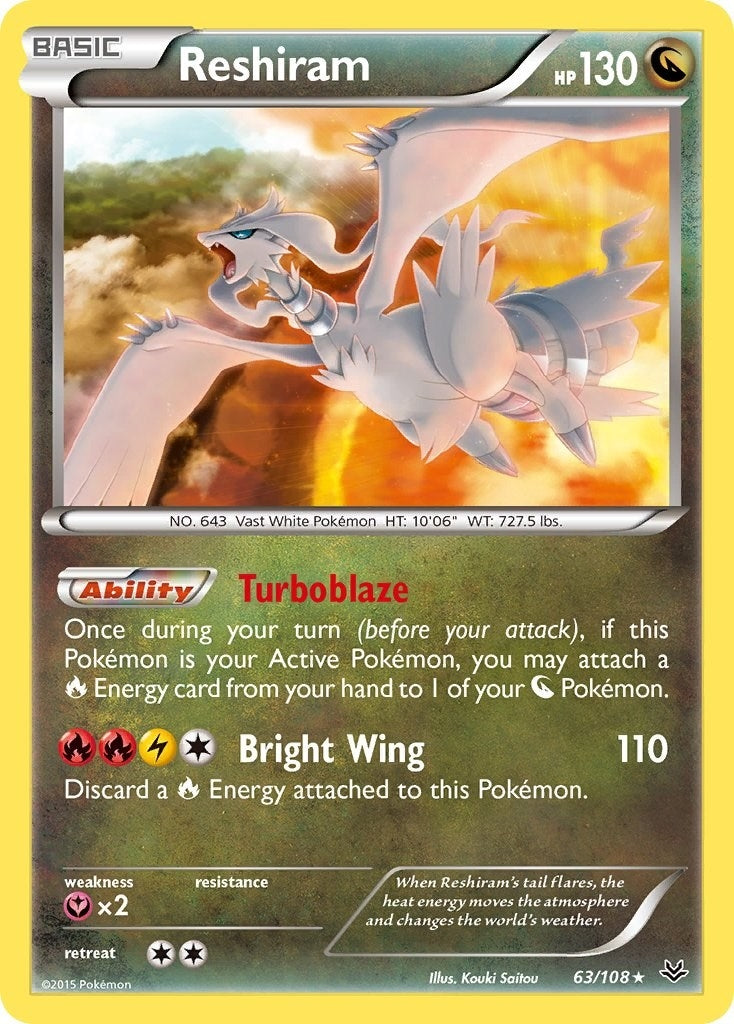 Image for Reshiram (63/108) (XY - Roaring Skies) - Pokemon