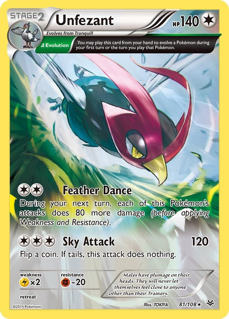 Image for Unfezant (81 Delta) (81/108) (XY - Roaring Skies) - Pokemon