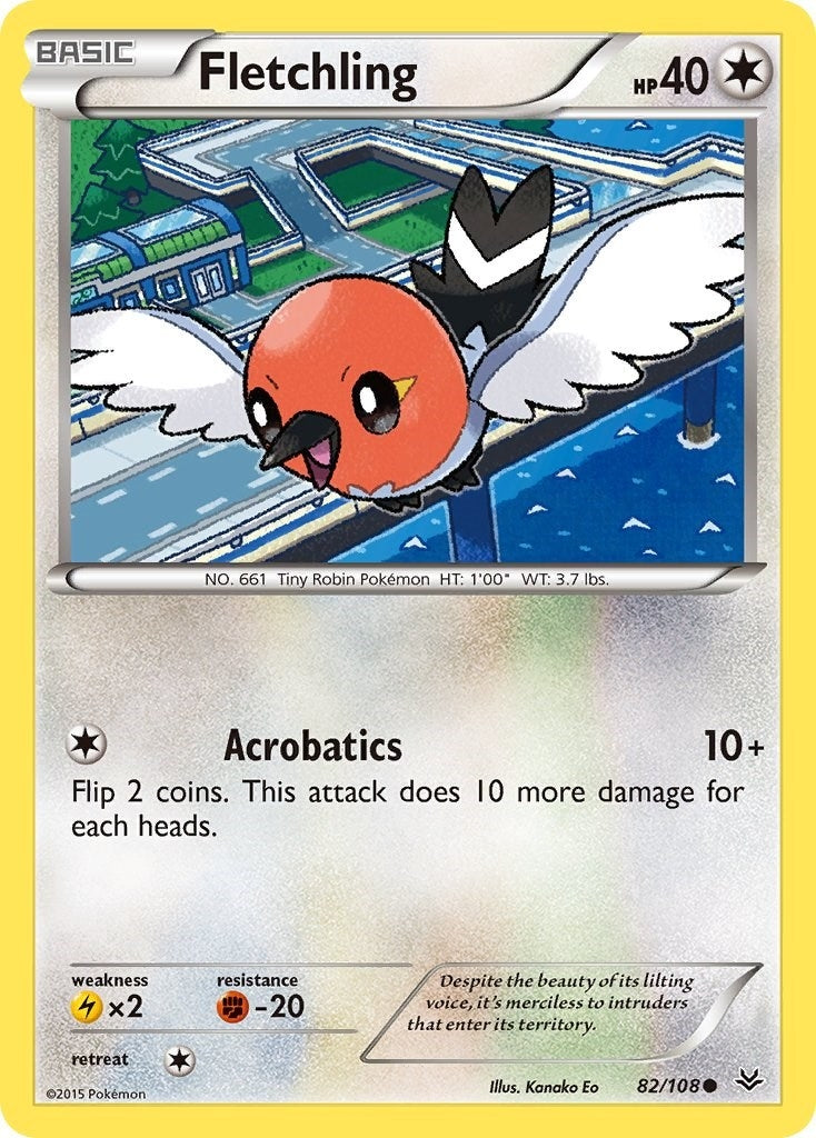 Image for Fletchling (82/108) (XY - Roaring Skies) - Pokemon
