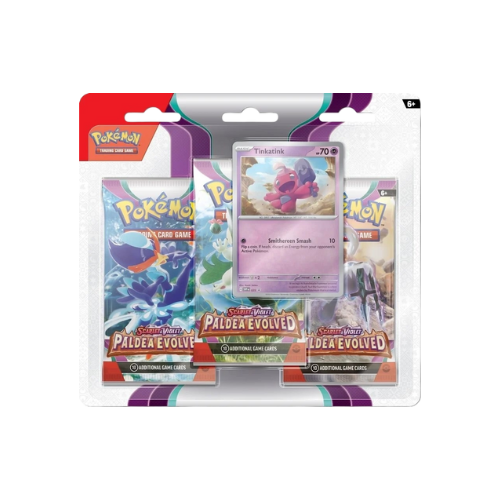 Paldea Evolved 3 Pack Blister [Tinkatink]