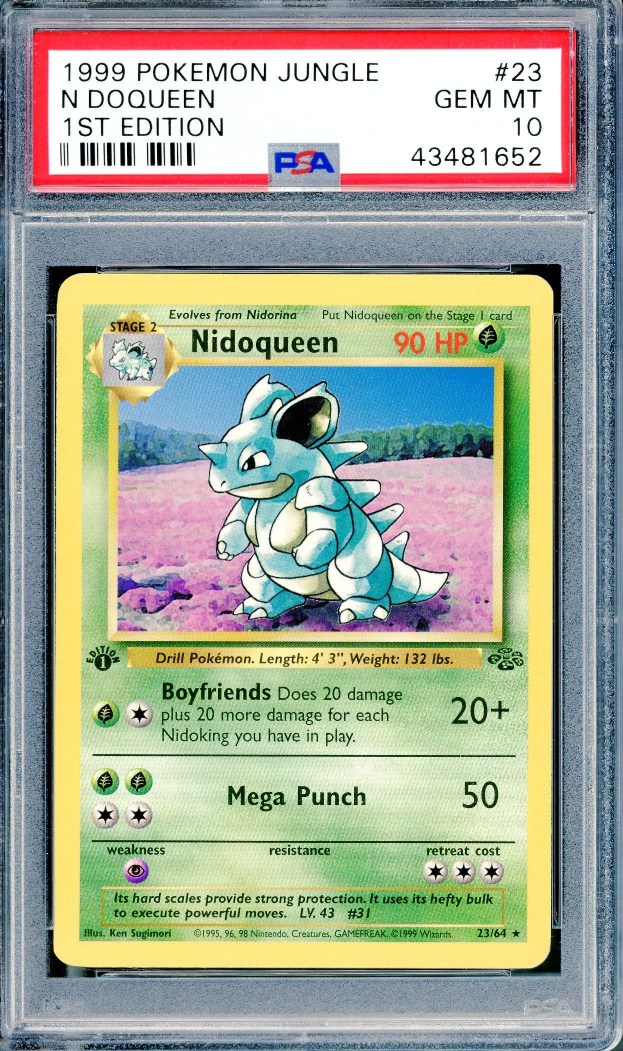 PSA 10 Nidoqueen (23/64) [Pokemon Jungle 1st Edition]