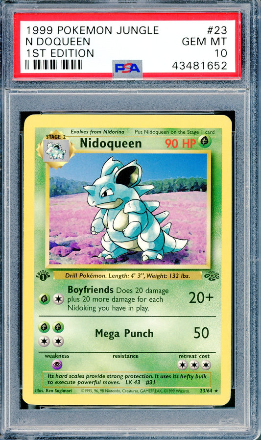 PSA 10 Nidoqueen (23/64) [Pokemon Jungle 1st Edition]