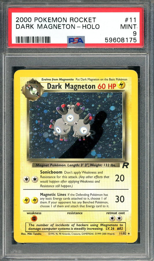 PSA 9 Dark Magneton Holo (11/82) [Team Rocket Unlimted]