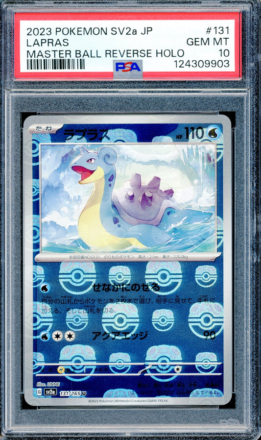 PSA 10 Lapras master Ball Reverse Holo (131/165) [Pokemon Scarlet & Violet 151]