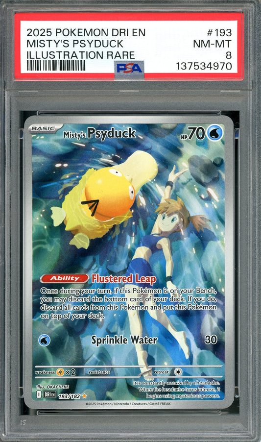 PSA 8 Misty's Psyduck (193/182) [S&V Destined Rivals]