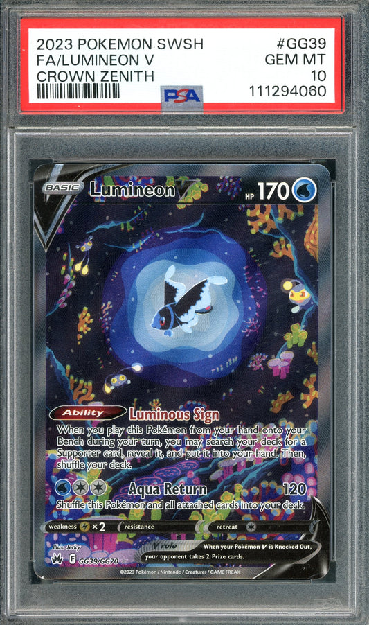 PSA 10 Lumineon V (GG39/GG70) [Pokemon Crown Zenith]