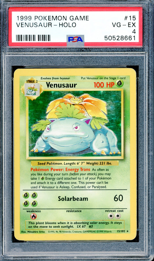 PSA 4 Venusaur - Holo (15/102) [Pokemon Base Set]