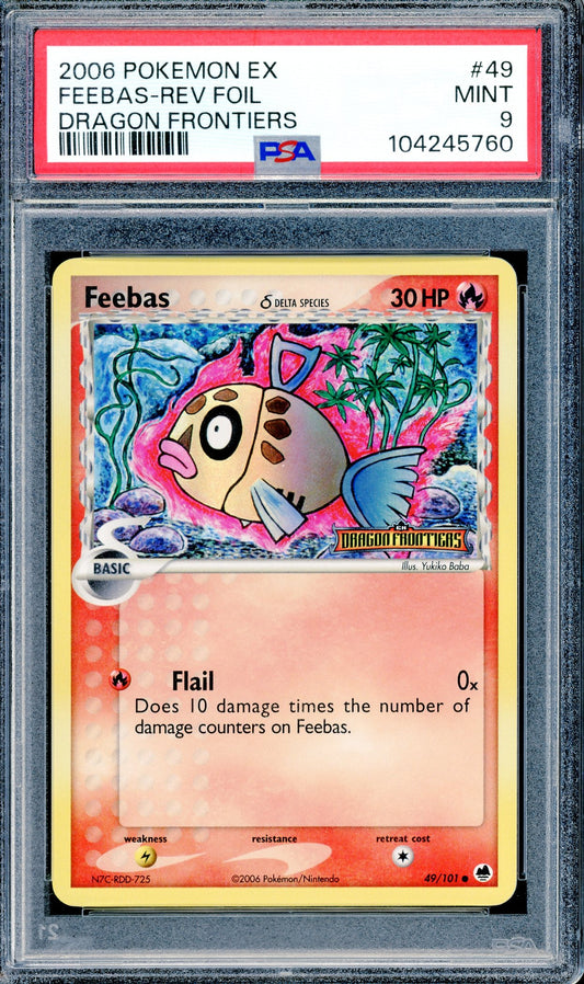 PSA 9 Feebas - Reverse Foil (49/101) [Dragon Frontiers]