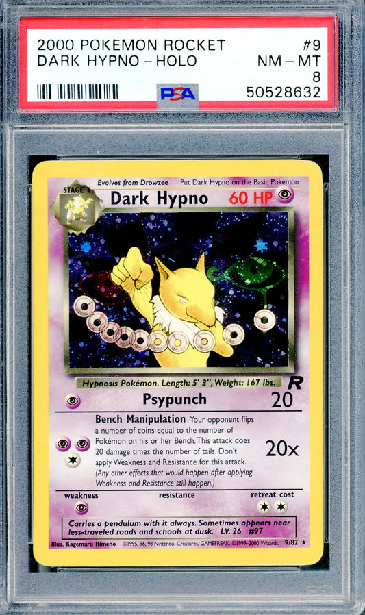 PSA 8 Dark Hypno Holofoil (9/82) [Team Rocket]
