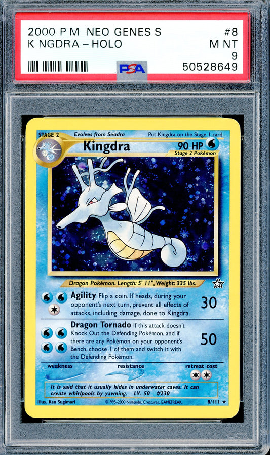 PSA 9 Kingdra Holofoil (8/111) [Neo Genesis]
