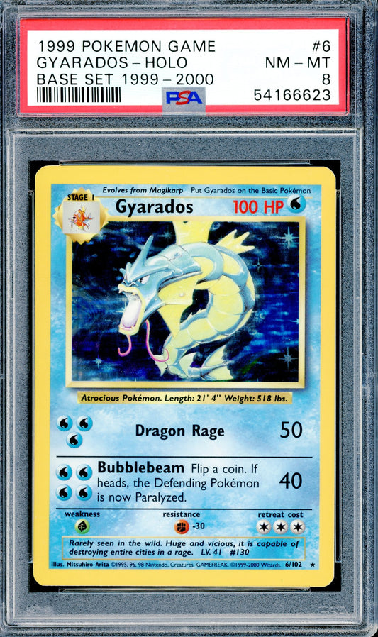 PSA 8 Gyarados Holofoil (6/102) [Pokemon Base Set]