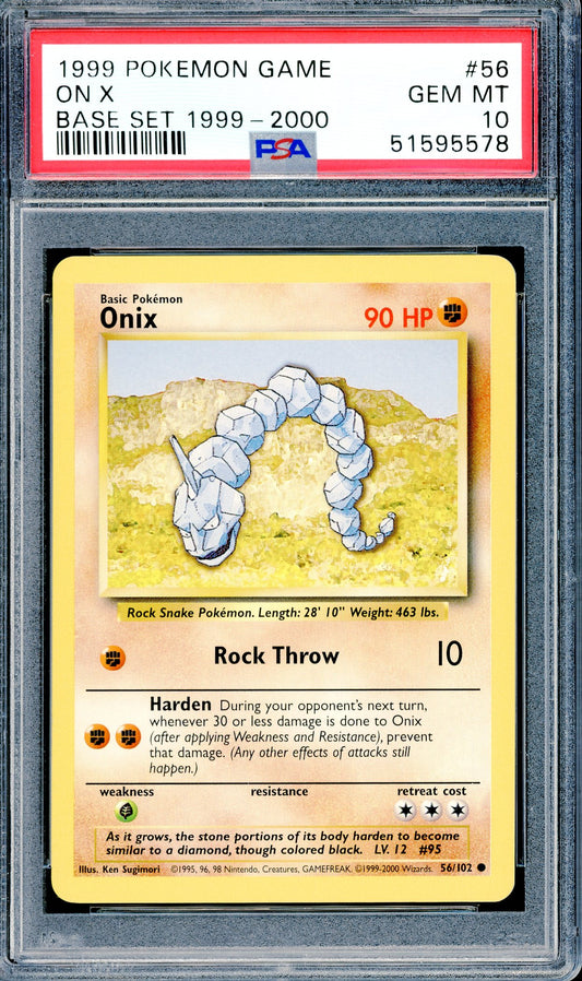 PSA 10 Onix (56/102) [Pokemon Base Set 1999-2000]