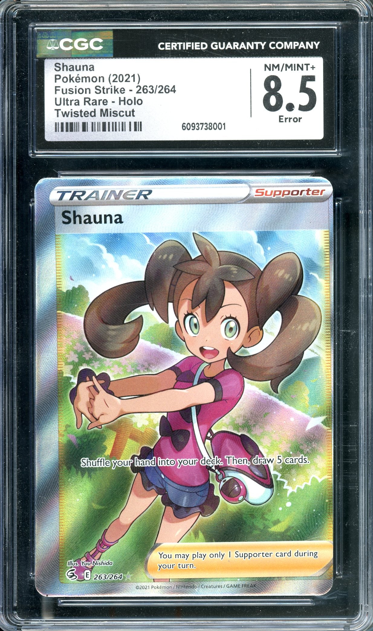 CGC 8.5 Shauna Ultra Rare Twisted Miscut (263/264) [SWSH: Fusion Strike]