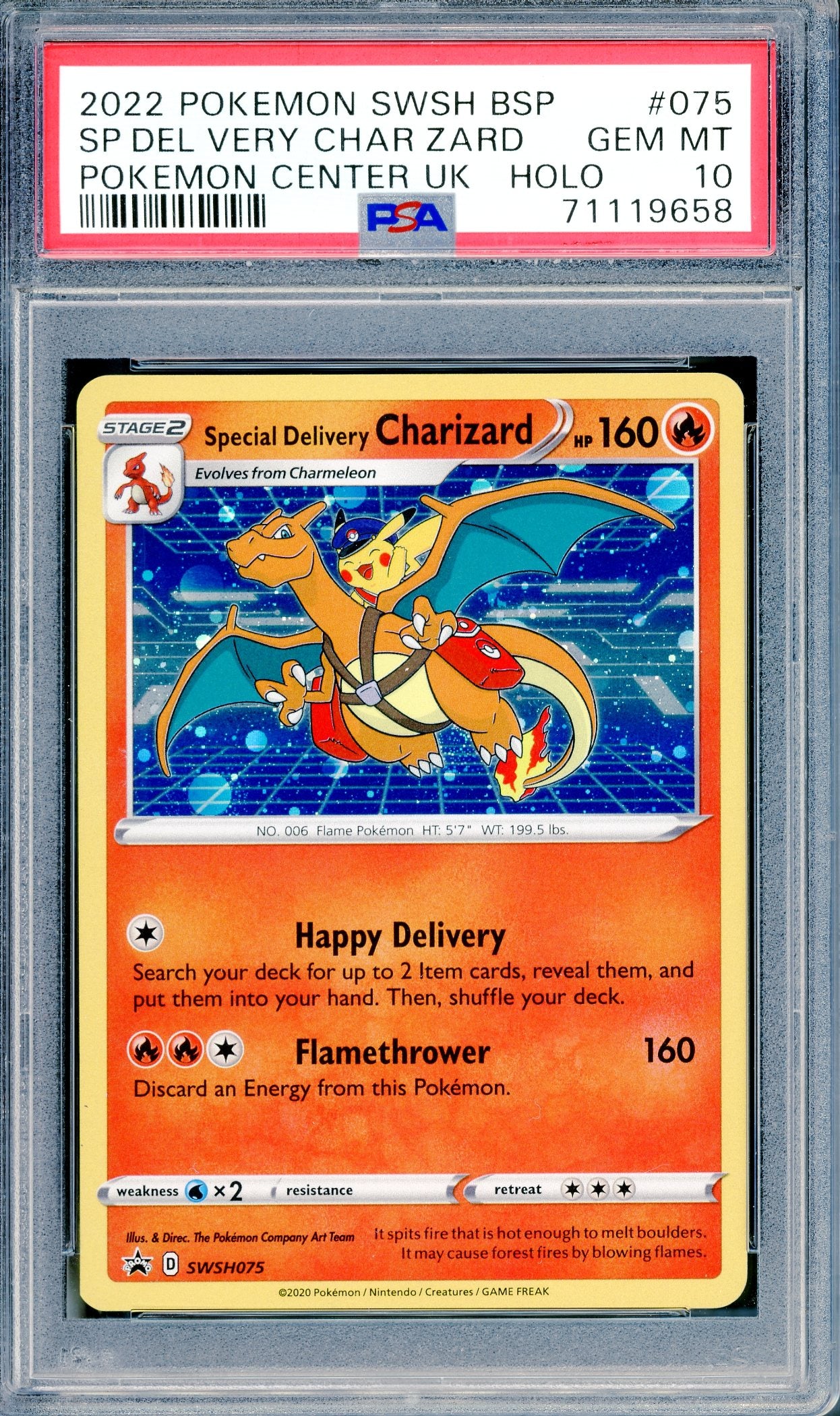 PSA 10 SP. Delivery Charizard Pokemon Centre UK - Holo