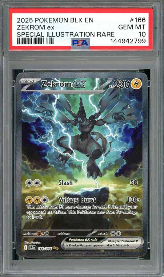 PSA 10 Zekrom SIR 166/086 [Pokemon Black Bolt]