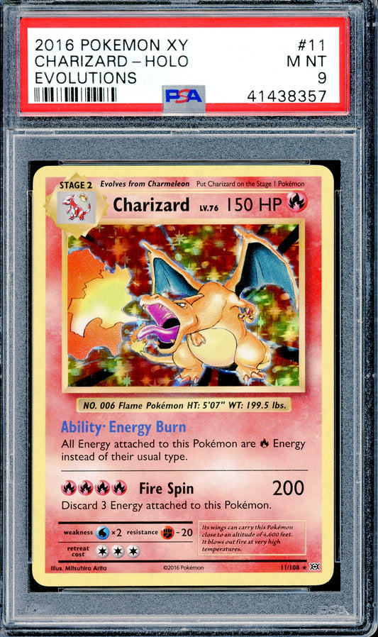 PSA 9 Charizard Holofoil (11/108) [Pokemon XY Evolutions]