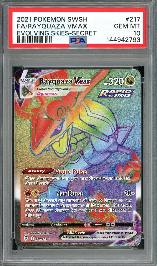 PSA 10 Rayquaza VMAX (217/203) [Pokemon Evolving Skies]