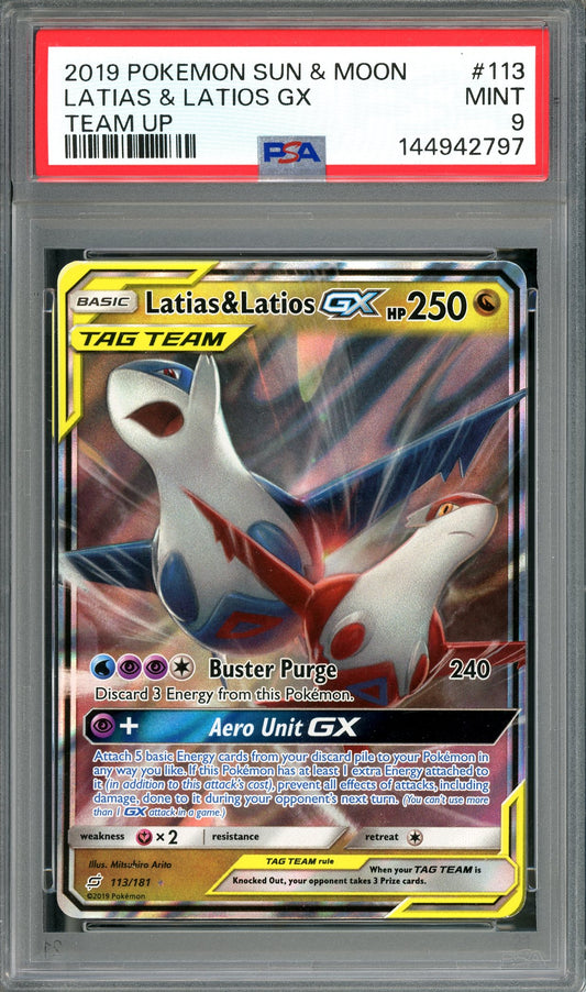 PSA 9 Latias & Latios GX (113/181) [Pokemon Team Up]