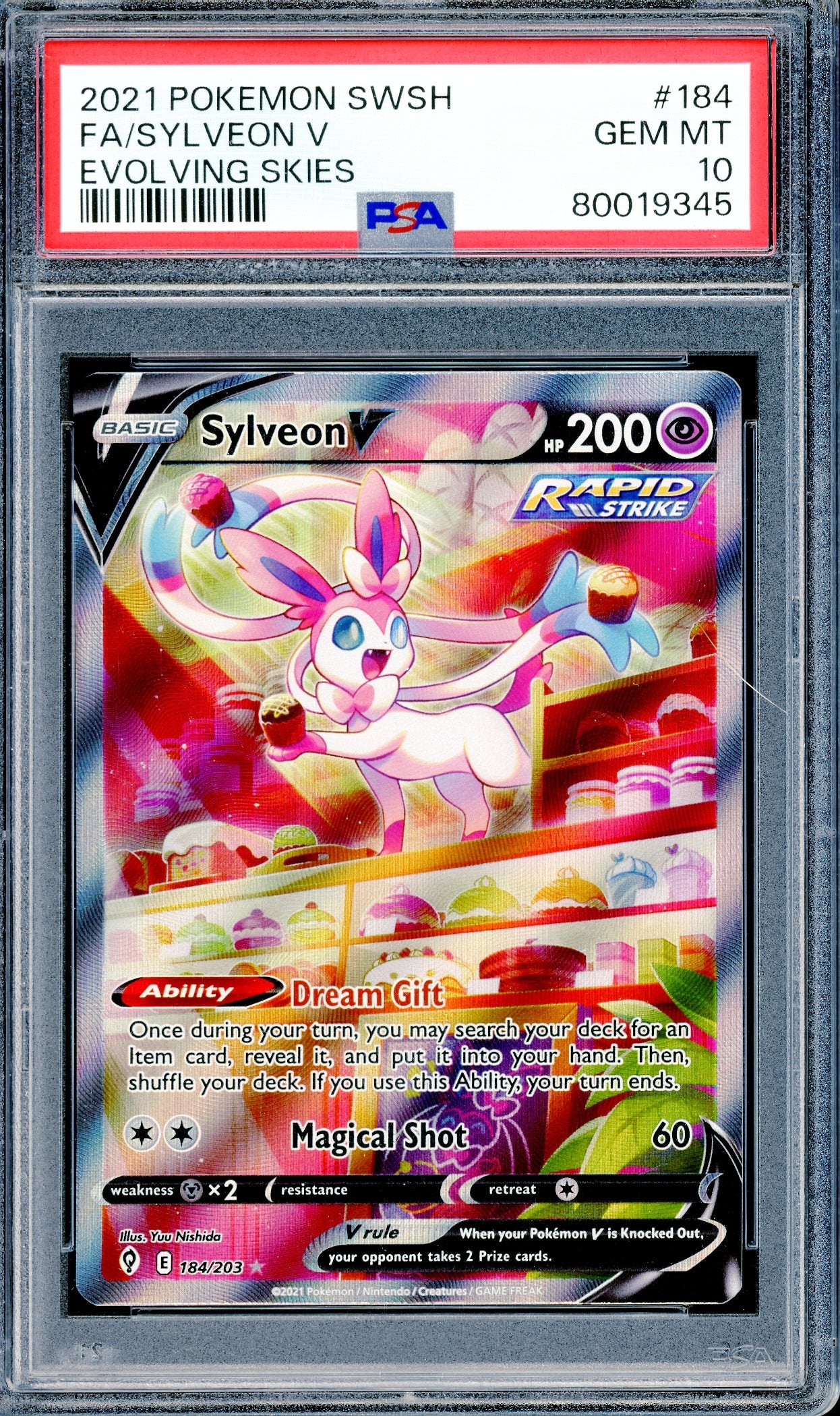 PSA 10 Sylveon V (184/203) [Pokemon Evolving Skies]
