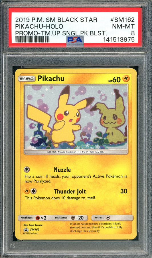 PSA 8 Pikachu (SM162) [Pokemon Black Star Promo]