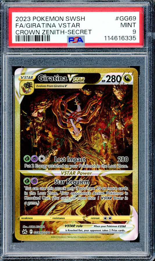 PSA 9 Giratina VSTAR (GG69/GG70) [Pokemon Crown Zenith]