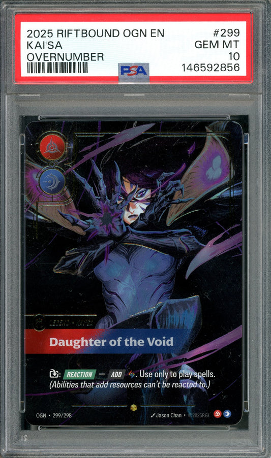 PSA 10 Kai'sa Daughter Of The Void (299/298) [Riftbound: Origins]