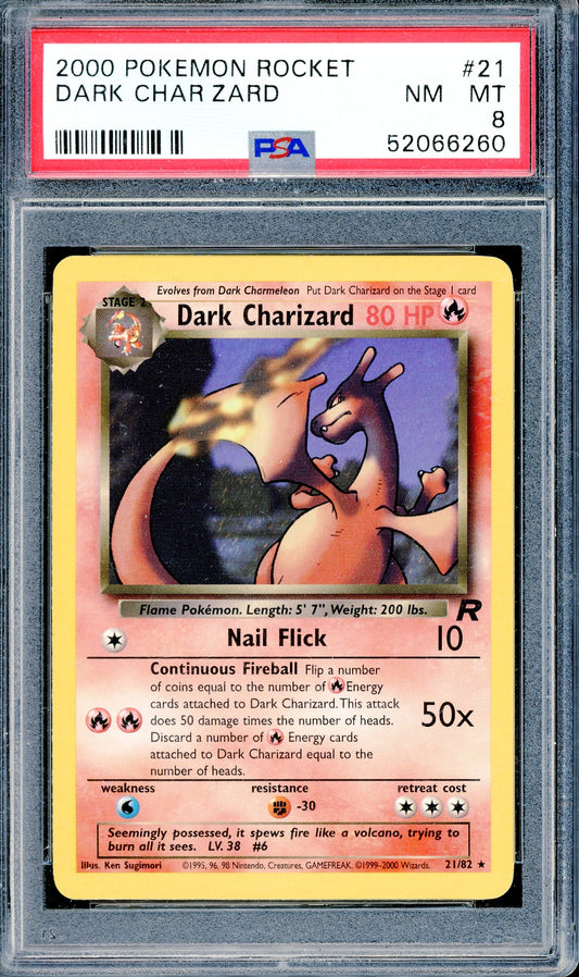 PSA 8 Dark Charizard (21/82)[Pokemon Rocket]