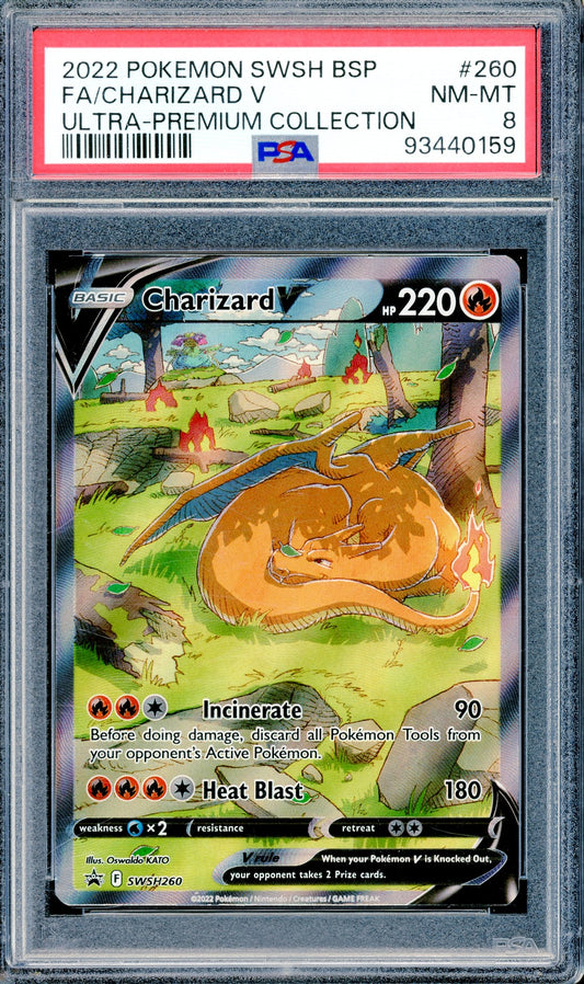PSA 8 Charizard V (SWSH260)[Pokemon Sword & Shield Black Star Promo]