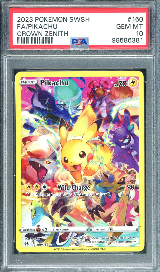 PSA 10 Pikachu (160/159) [SWHS: Crown Zenith]